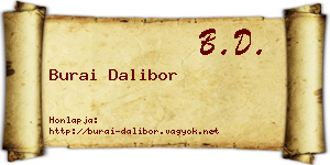 Burai Dalibor névjegykártya
